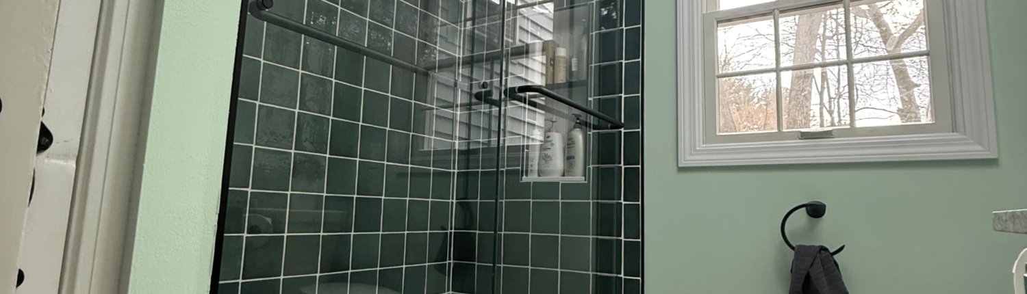 Sliding Frameless shower doors Needham,ma