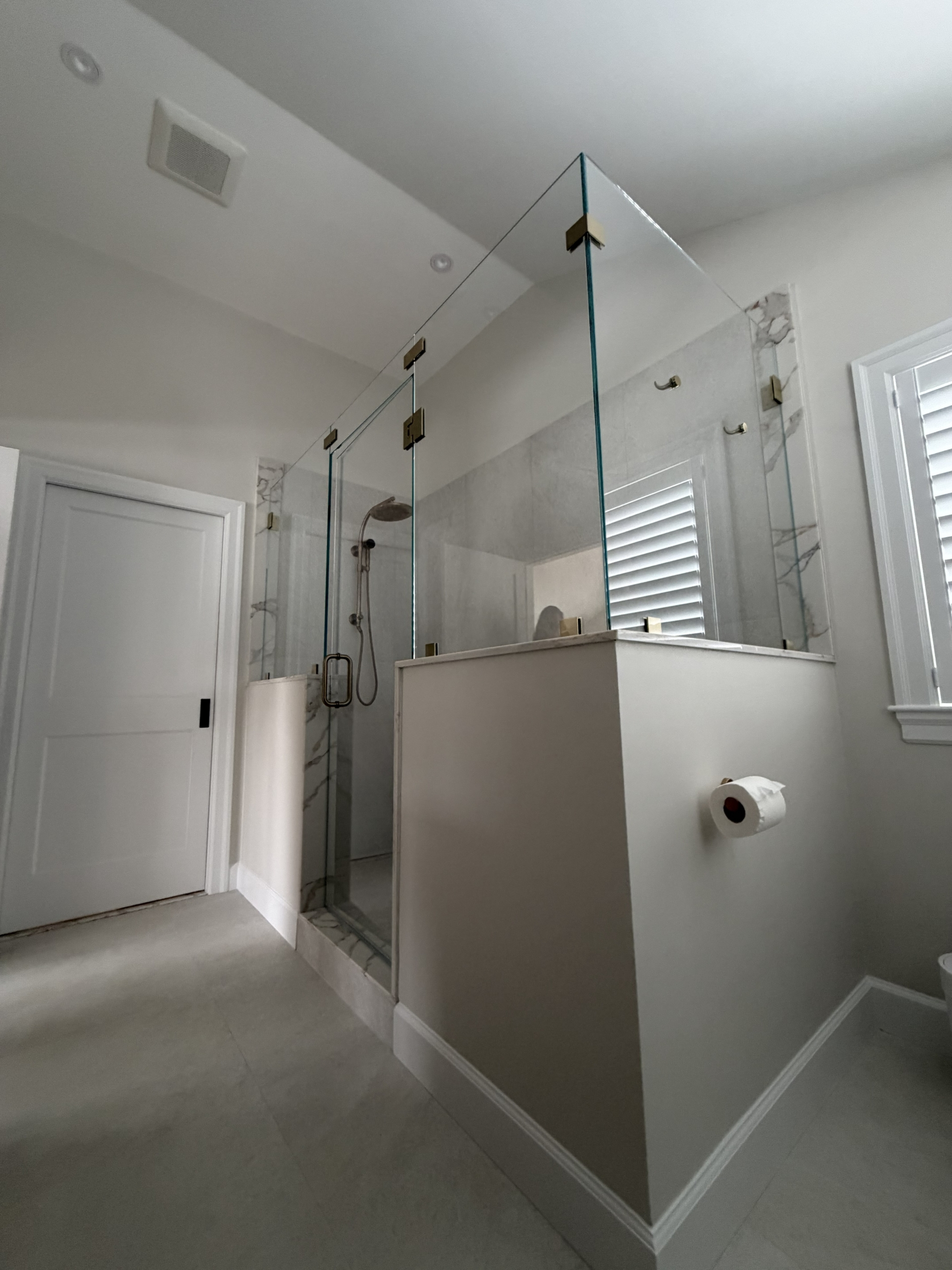 Custom Frameless Shower Doors Newton MA by LUXE Glass