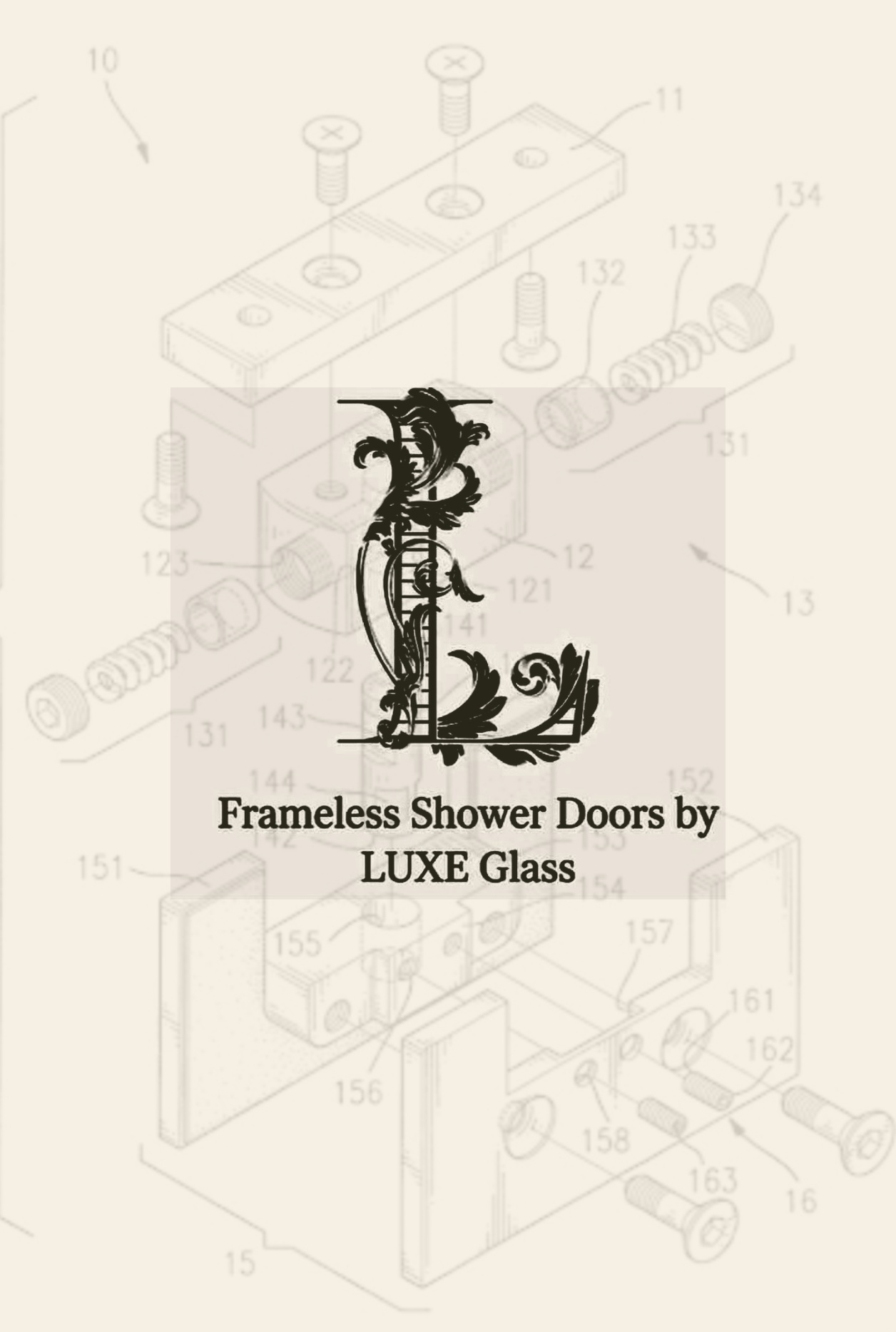 Shower door hinge patent — Frameless Shower Doors by Luxe Glass